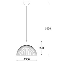 Lampa wisząca CORNELIUS, styl skandynawski, transparentna, śr. 30 cm