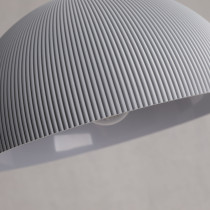 Lampa wisząca CORNELIUS, styl skandynawski, szara, śr. 30 cm