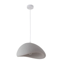Lampa wisząca GAIA, styl wabi sabi, szara, śr. 40 cm