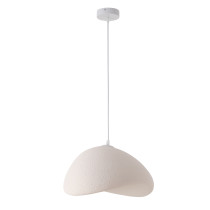 Lampa wisząca GAIA, styl wabi sabi, biała, śr. 40 cm