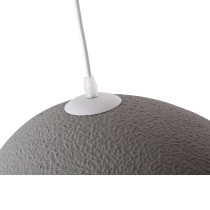 Lampa wisząca GAIA, styl wabi sabi, szara, śr. 40 cm