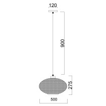 Lampa wisząca Jakarta, styl boho eko, bambus, śr. 50 cm
