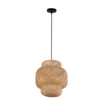 Lampa wisząca KRABI, styl boho eko, bambus, śr. 30 cm