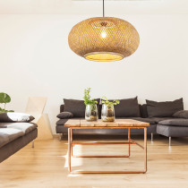 Lampa wisząca Jakarta, styl boho eko, bambus, śr. 50 cm