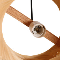 Lampa wisząca KRABI, styl boho eko, bambus, śr. 30 cm