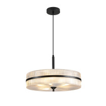 Lampa wisząca RING, styl skandynawski, 5 świateł, transparentna, śr. 45 cm
