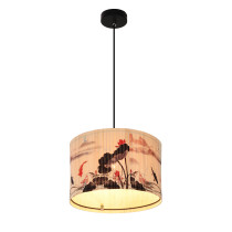 Lampa wisząca KYOTO, styl boho, japandi, bambus, śr. 30 cm