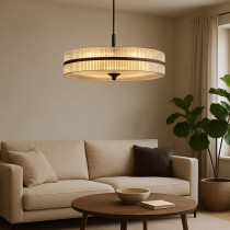 Lampa wisząca RING, styl skandynawski, 5 świateł, transparentna, śr. 45 cm