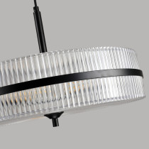 Lampa wisząca RING, styl skandynawski, 5 świateł, transparentna, śr. 45 cm