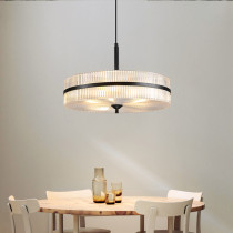 Lampa wisząca RING, styl skandynawski, 5 świateł, transparentna, śr. 45 cm