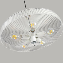 Lampa wisząca RING, styl skandynawski, 5 świateł, transparentna, śr. 45 cm