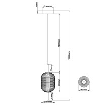 Lampa wisząca BARI, styl modern classic, LED 16W, śr. 15 cm