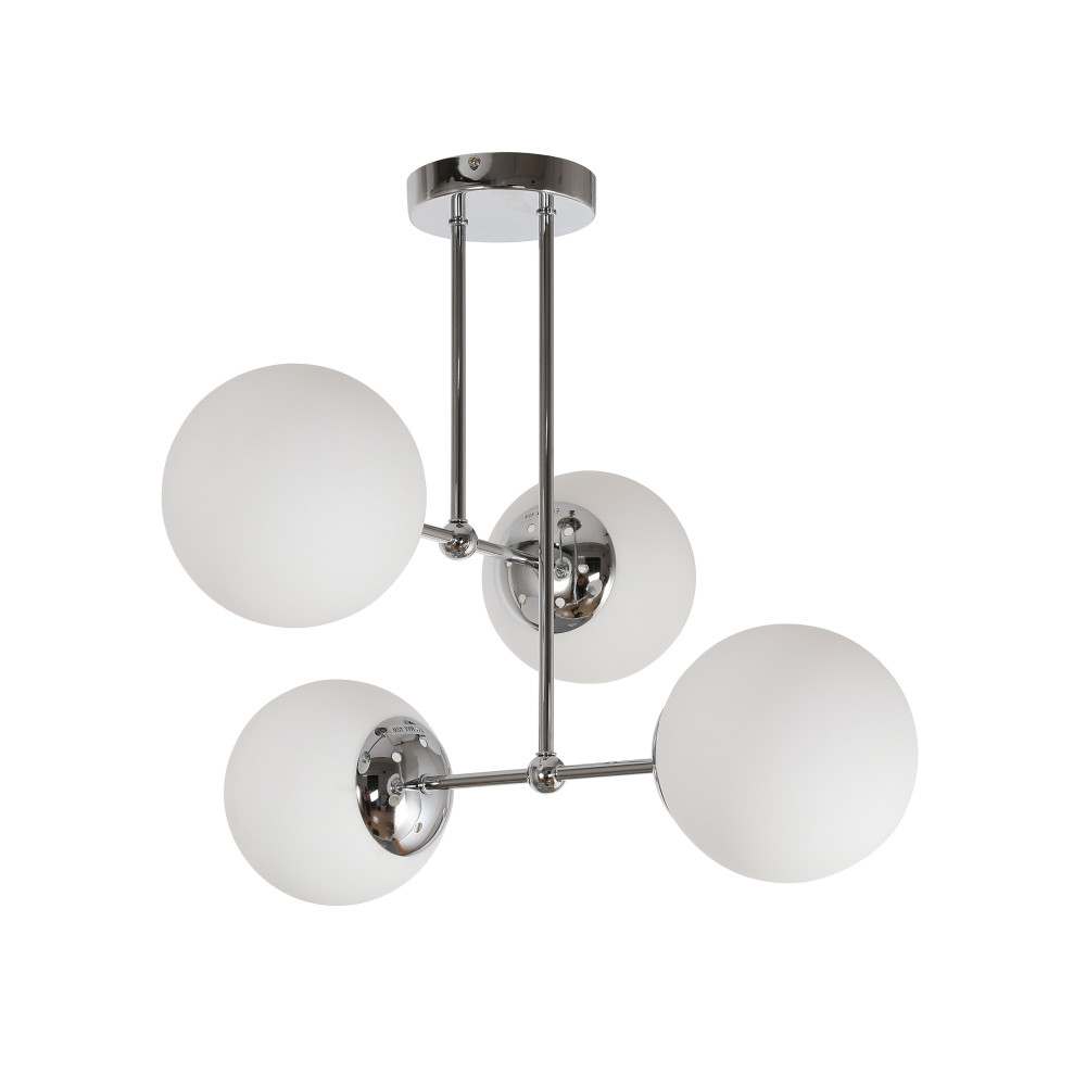 Lampa sufitowa PULI, styl nowczesny, 4 światła, chrom, śr. 37