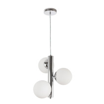 Lampa wisząca PULI, styl nowczesny, 3 światła, chrom, śr. 37
