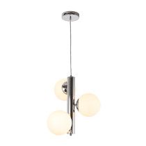 Lampa wisząca PULI, styl nowoczesny, 3 światła, chrom, śr. 37