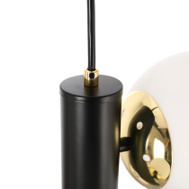 Lampa wisząca PULI, styl nowczesny, 3 światła, czarno-złota, śr. 37