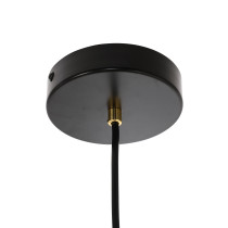 Lampa wisząca PULI, styl nowczesny, 3 światła, czarno-złota, śr. 37