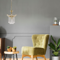 Klasyczny złoty zwis kryształowy 1-punktowy ELICA