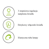 Mała lampka biurkowa Piccolo biała