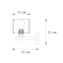 Kinkiet Kwarc kryształowy klosz Kinkiet Kwarc kryształowy klosz