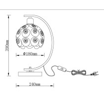 Lampa stołowa Florence biała z kryształami
