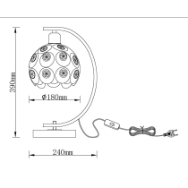Lampa stołowa Florence biała z kryształami