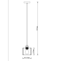 Lampa wisząca Kwarc 1-punktowa z kryształami