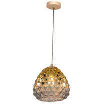 Szklana lampa wisząca Lychee złota