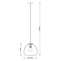 Szklana lampa wisząca Lychee złota