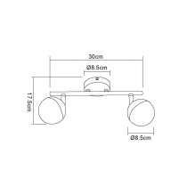 Lampa sufitowa Bila nowoczesny, krystaliczny klosz
