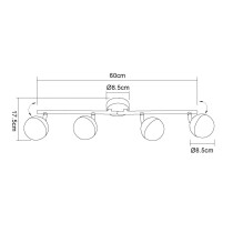 Lampa sufitowa Bila nowoczesny, krystaliczny klosz