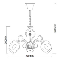 Klasyczny żyrandol Frida 3-ramienny