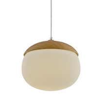 Rustykalna lampa wisząca Orzech