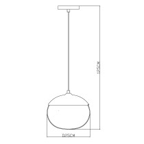 Rustykalna lampa wisząca Orzech