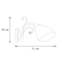 Lampa scienna Włoszka, chrom
