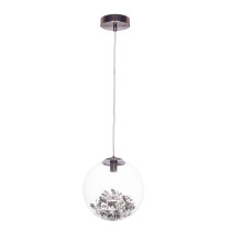 Lampa wisząca Flora, złote kwiaty, listki