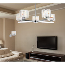 Żyrandol Kwarc chrom, kryształowy 3-ramienny