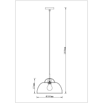 Lampa wisząca skandynawski design Macron czarna