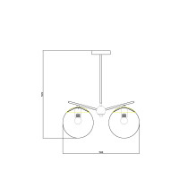 Żyrandol Paloma 3-ramienny srebrny