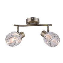 Lampa sufitowa AVA patyna, kryształowy abażur