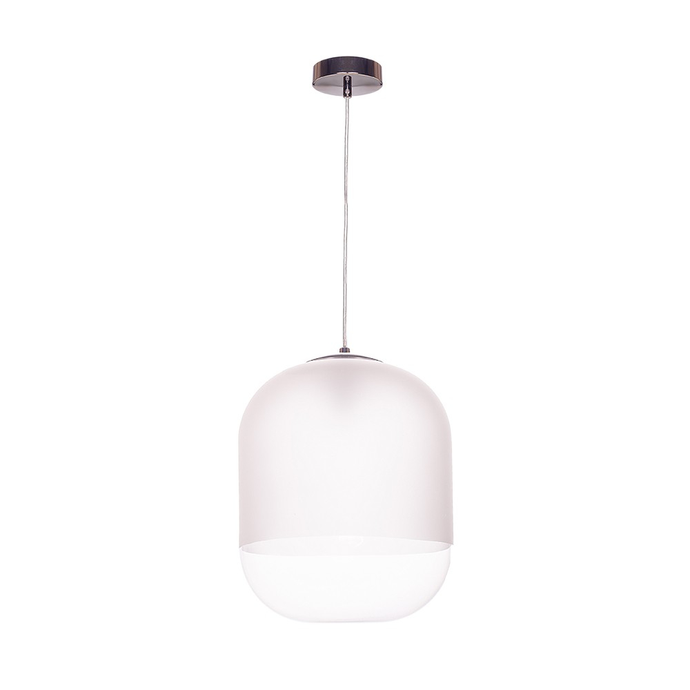 Skandynawski design, zwis Drops, duży szklany klosz, biały Skandynawski design, zwis Drops, duży szklany klosz, biały