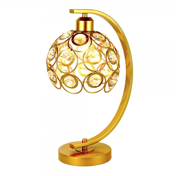 Lampa stołowa Florence złota z kryształami 17340-1TB