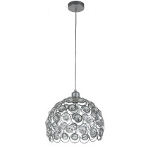 Lampa wisząca Florence srebrna z kryształami