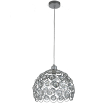 Lampa wisząca Florence srebrna z kryształami