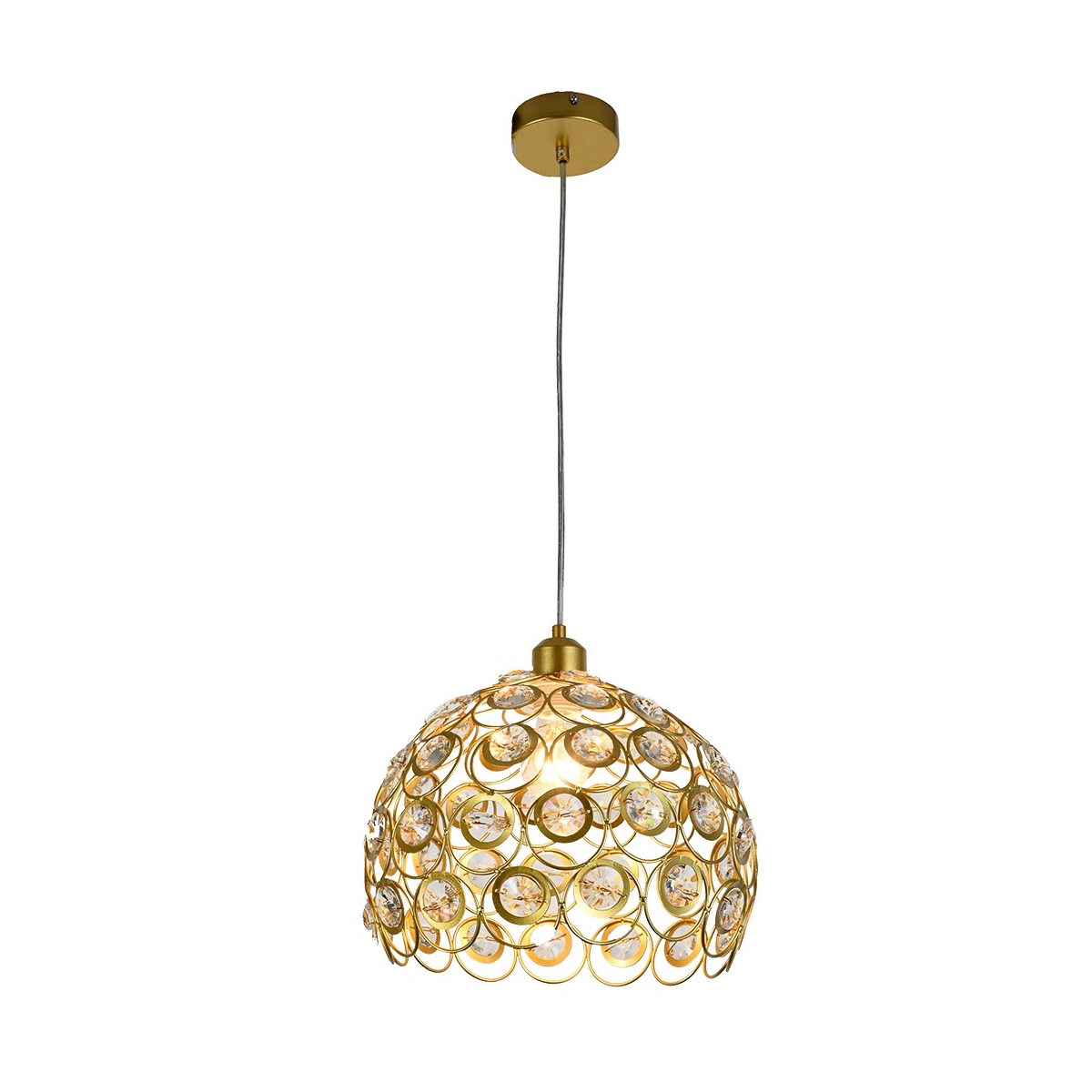 Lampa wisząca Florence złota z kryształami 17340/300