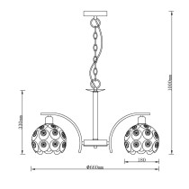 Żyrandol Florence czarny 3-ramienny