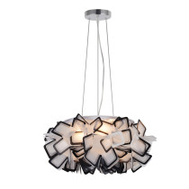 Designerska lampa wisząca Monaco biało czarna
