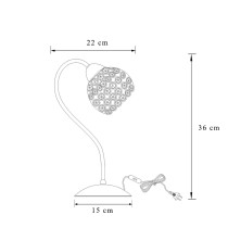 Lampa gabinetowa Sezam ażurowy z kryształkami, chrom