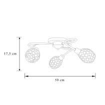 Lampa sufitowa Stella 3-punktowa, patyna