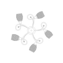 Lampa sufitowa Stella 5-punktowa, chrom